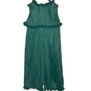 Womens Vintage evergreen GMC Peignoir‎ sheer ruffle dress size large made in USA
